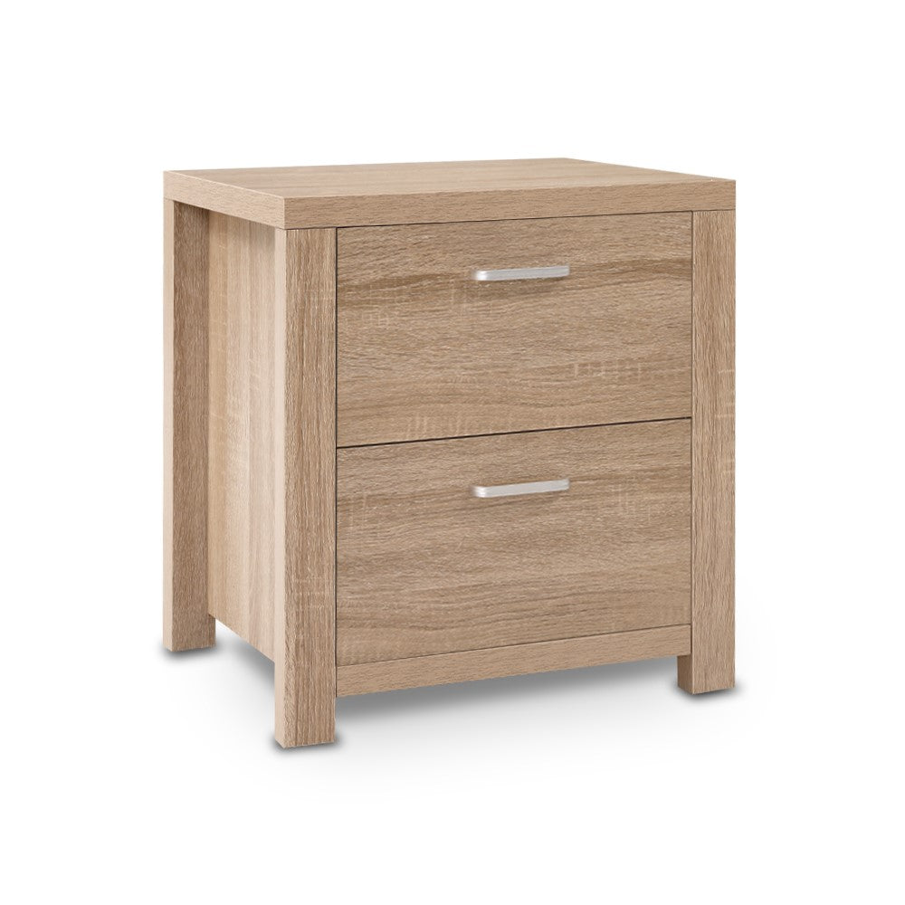 Maxi Bedside Table 2 Drawers - Pine