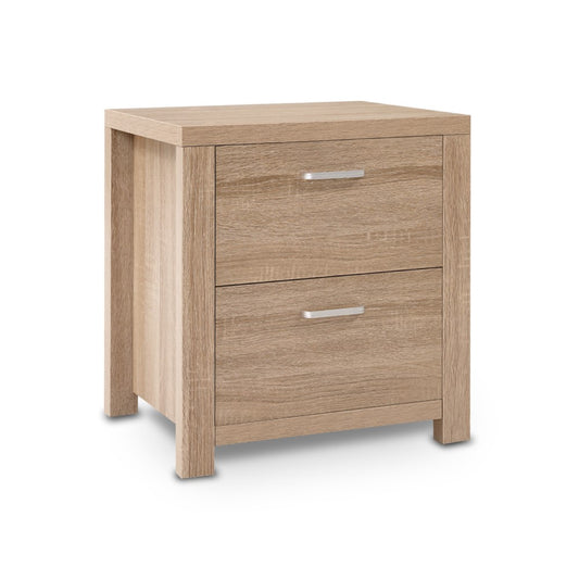 Maxi Bedside Table 2 Drawers - Pine