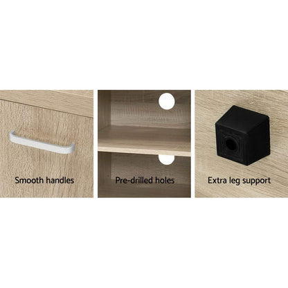 Maxi TV Cabinet Entertainment Unit 160cm - Pine