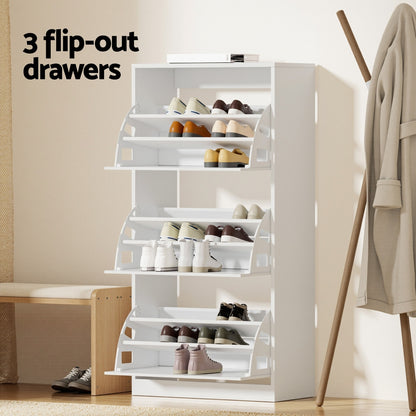 Shoe Cabinet Storage Drawer 45 Pairs - White