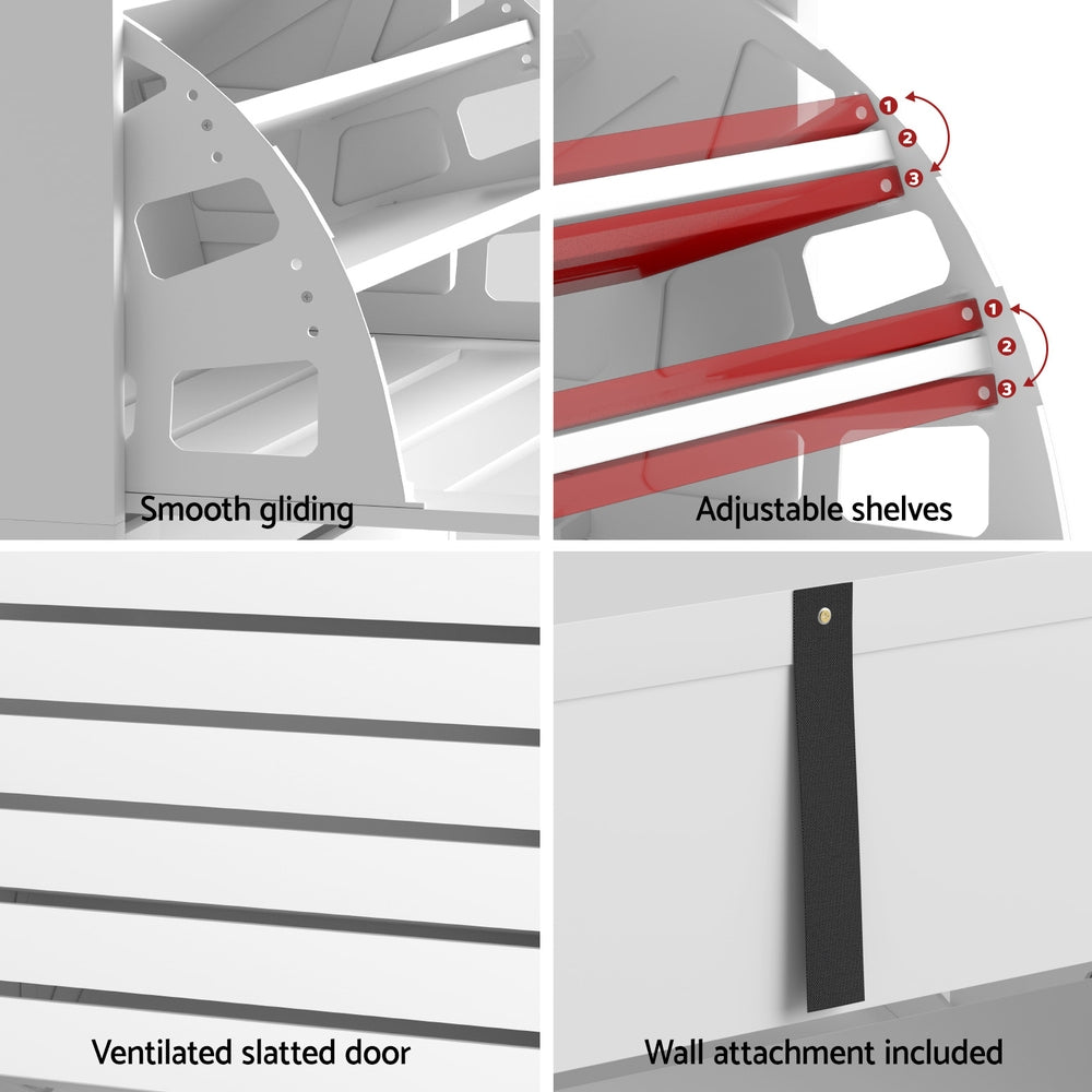 Shoe Cabinet Storage Drawer 45 Pairs - White