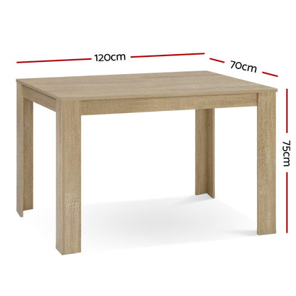 Natu 4-Seater Dining Table Rectangular 120CM - Oak