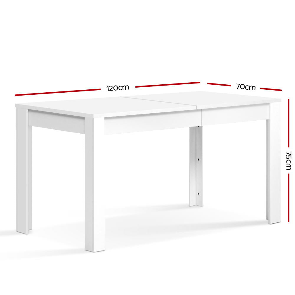 Natu 4-Seater Dining Table Rectangular 120CM - White