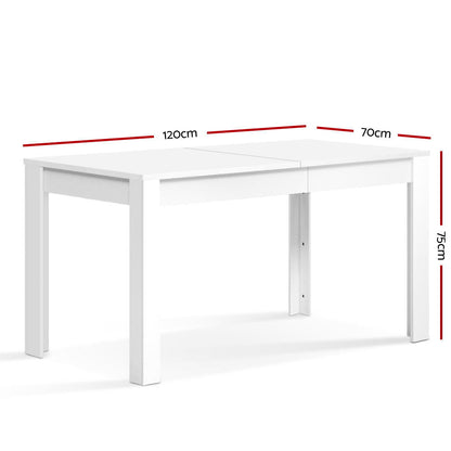 Natu 4-Seater Dining Table Rectangular 120CM - White
