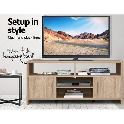 Ken TV Cabinet Entertainment Unit 140cm - Oak