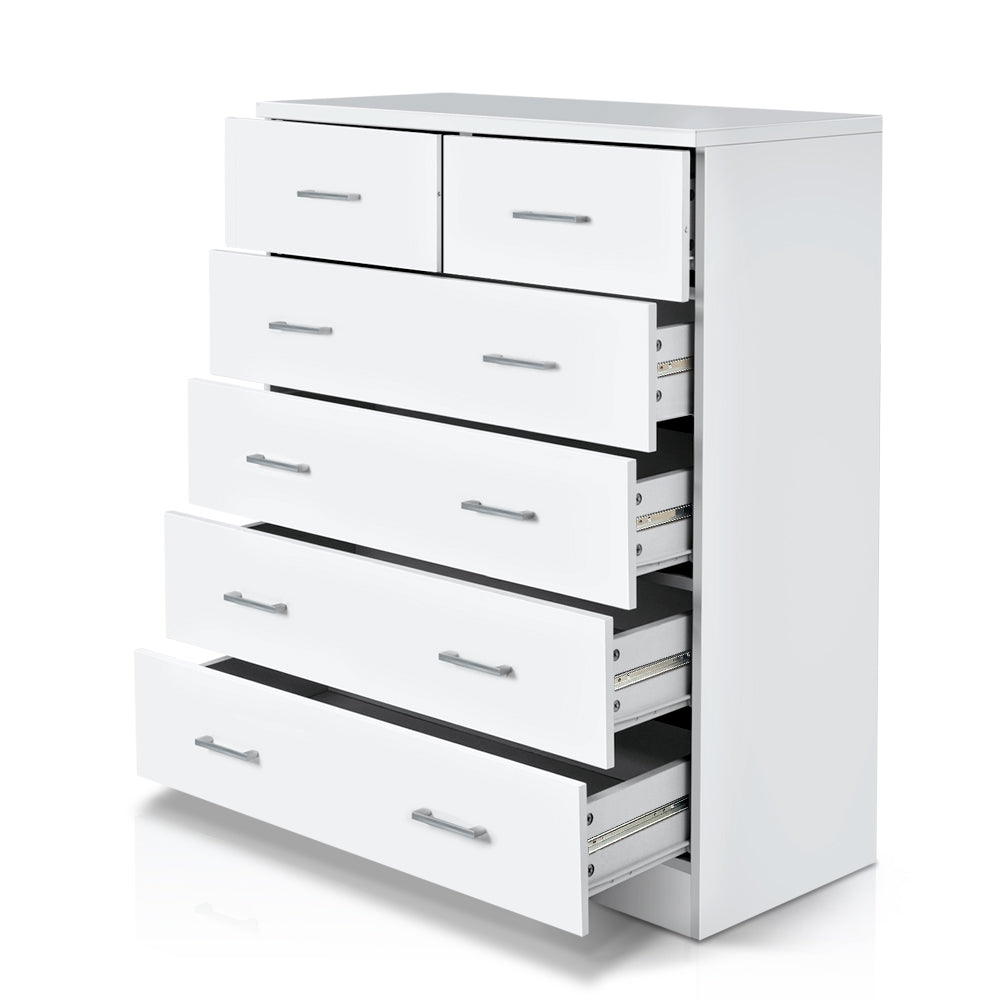 Andes 6 Chest of Drawers - White