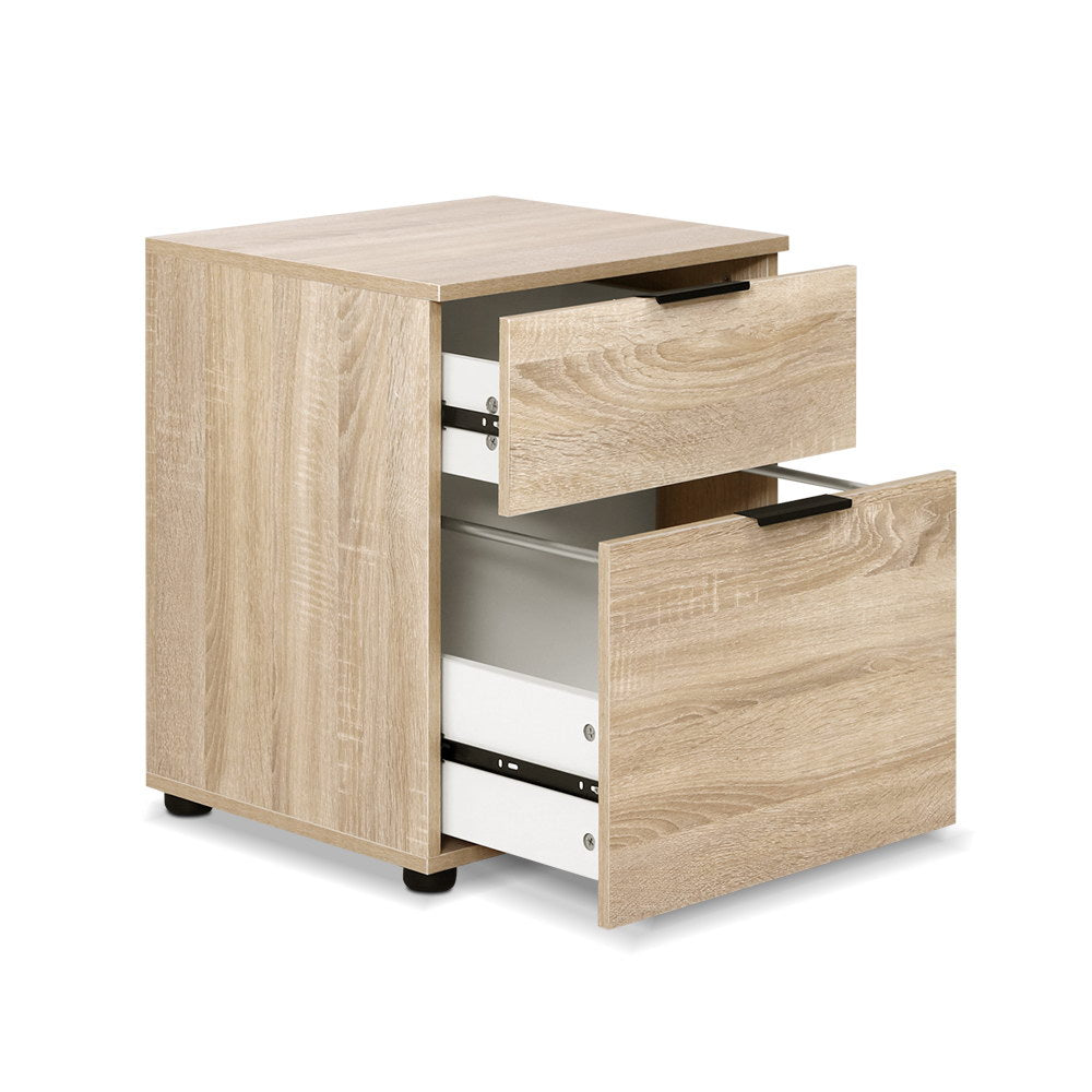 2 Drawer Filing Cabinet - Wood