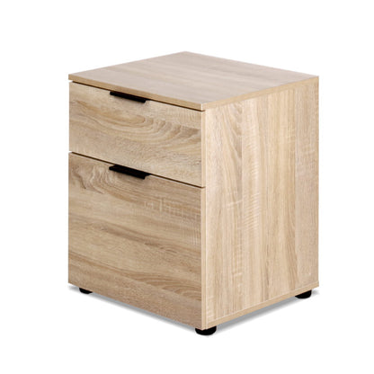 2 Drawer Filing Cabinet - Wood