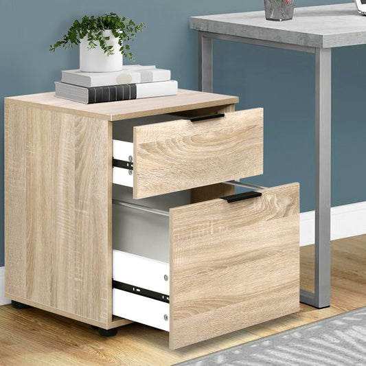 2 Drawer Filing Cabinet - Wood