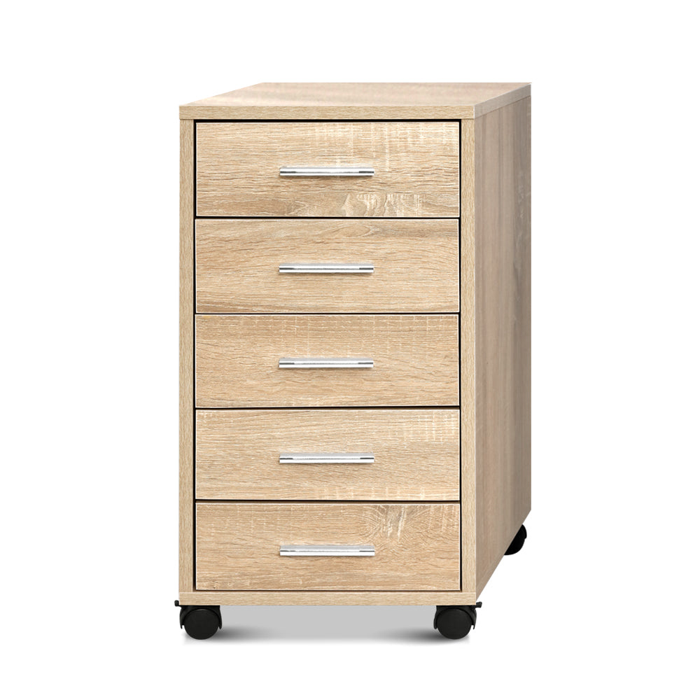 5 Drawer Filing Cabinet - Wood