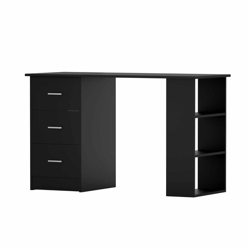 Computer Desk Drawer Shelf Cabinet 120CM - Black