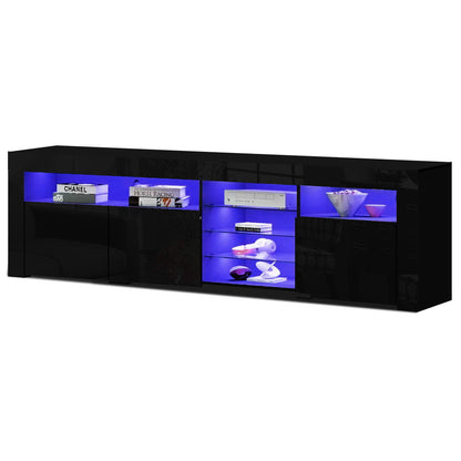 Bobi Entertainment Unit TV Cabinet LED 180cm - Black