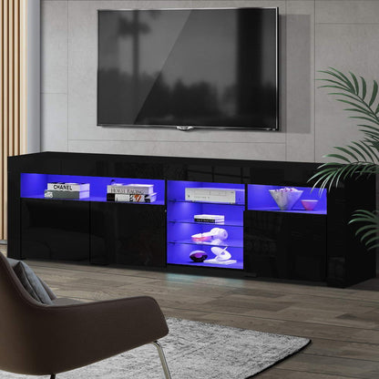 Bobi Entertainment Unit TV Cabinet LED 180cm - Black