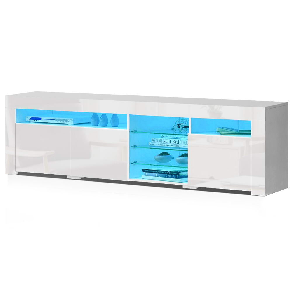 Bobi Entertainment Unit TV Cabinet LED 180cm - White