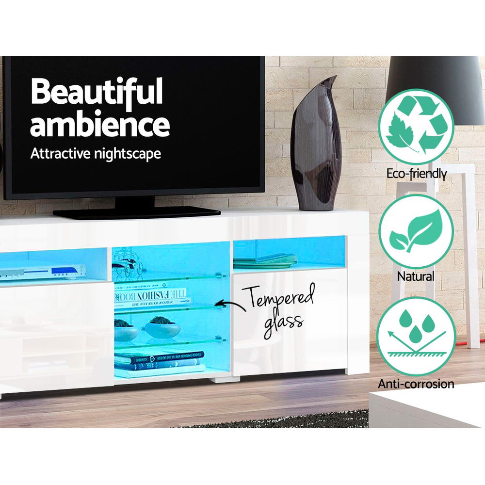 Bobi Entertainment Unit TV Cabinet LED 180cm - White