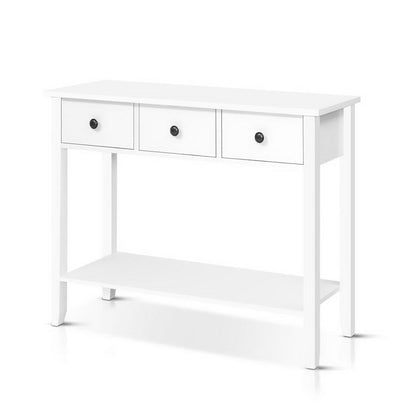 Chole Console Table 3 Drawers 100CM - White