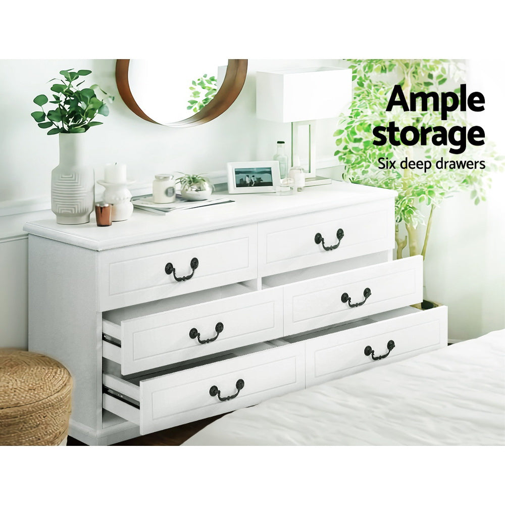 Kubi 6 Chest of Drawers - White