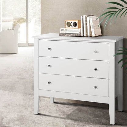 Brittany 3 Chest of Drawers - White
