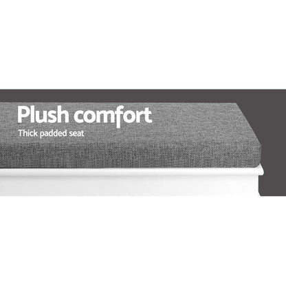 Shoe Rack Cabinet Bench 8 Pairs - White