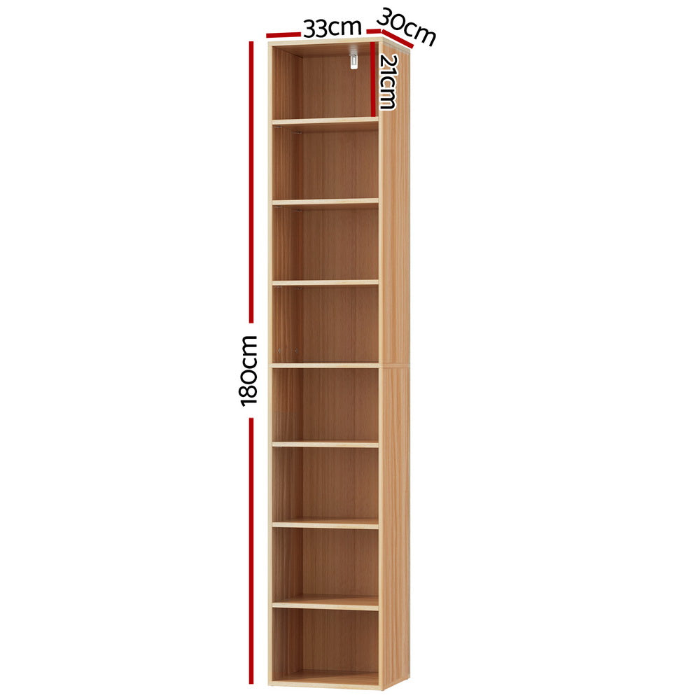 Milo Bookshelf 8 Tiers - Pine