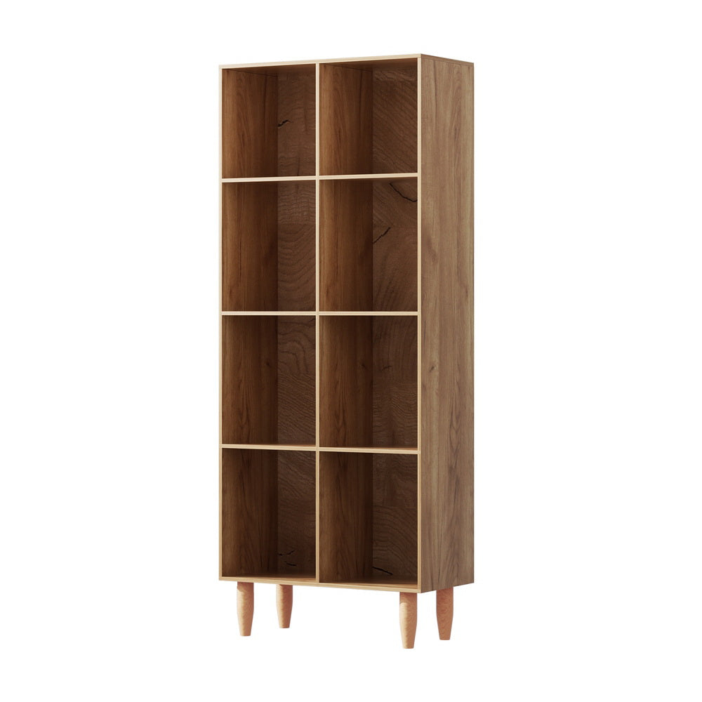 Leor Bookshelf Bookcase 4 Tiers - Walnut