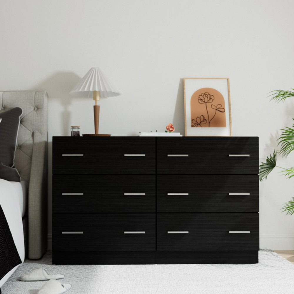 Veda 6 Chest of Drawers - Black
