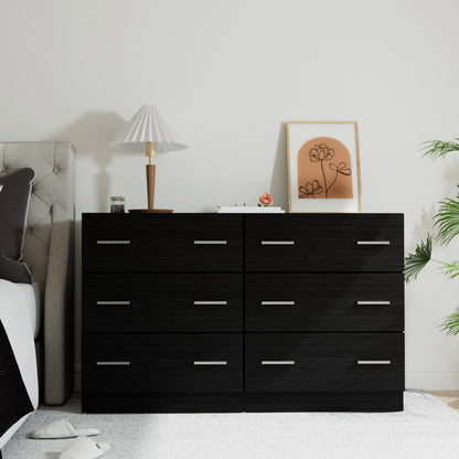 Veda 6 Chest of Drawers - Black