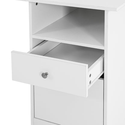 Computer Desk Shelf Cabinet L-Shape 150CM - White