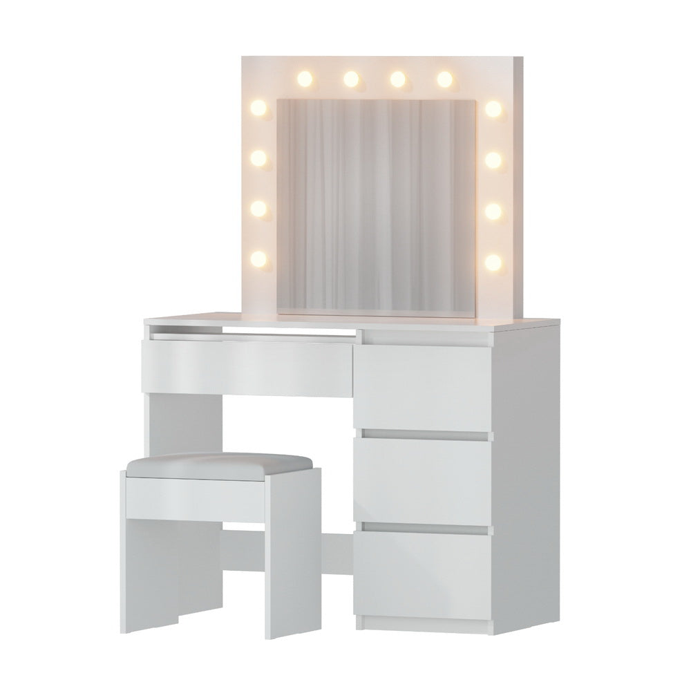 LED Dressing Table Set - White