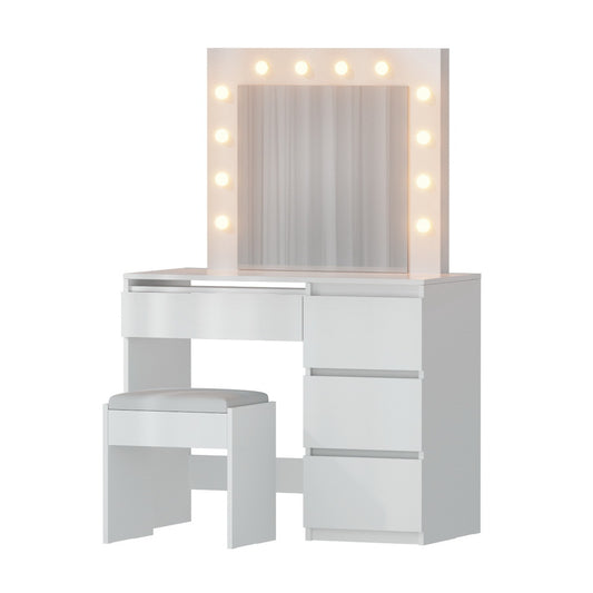 LED Dressing Table Set - White