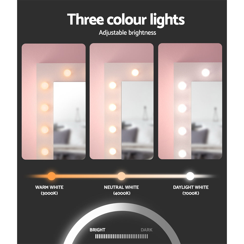 LED Dressing Table Set - White