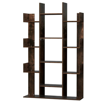Romi Tree-Shaped Bookshelf - Walnut