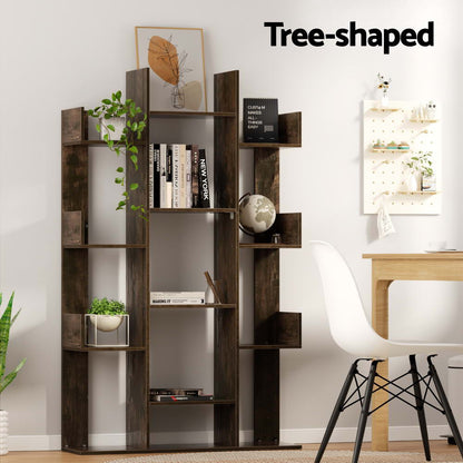 Romi Tree-Shaped Bookshelf - Walnut