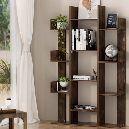 Romi Tree-Shaped Bookshelf - Walnut