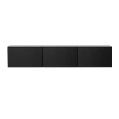 Hugo Floating Entertainment Unit 3 Cabinets 200CM - High Glossy Black