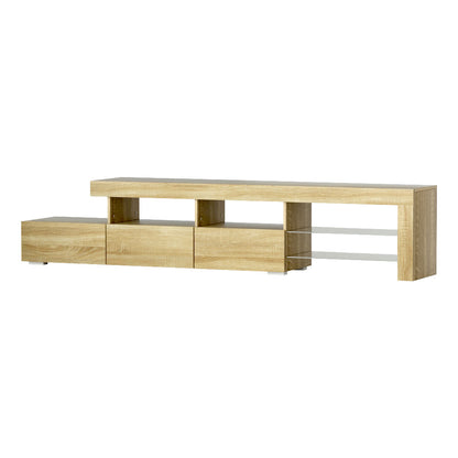 Caya Entertainment Unit TV Cabinet LED 215cm - Pine