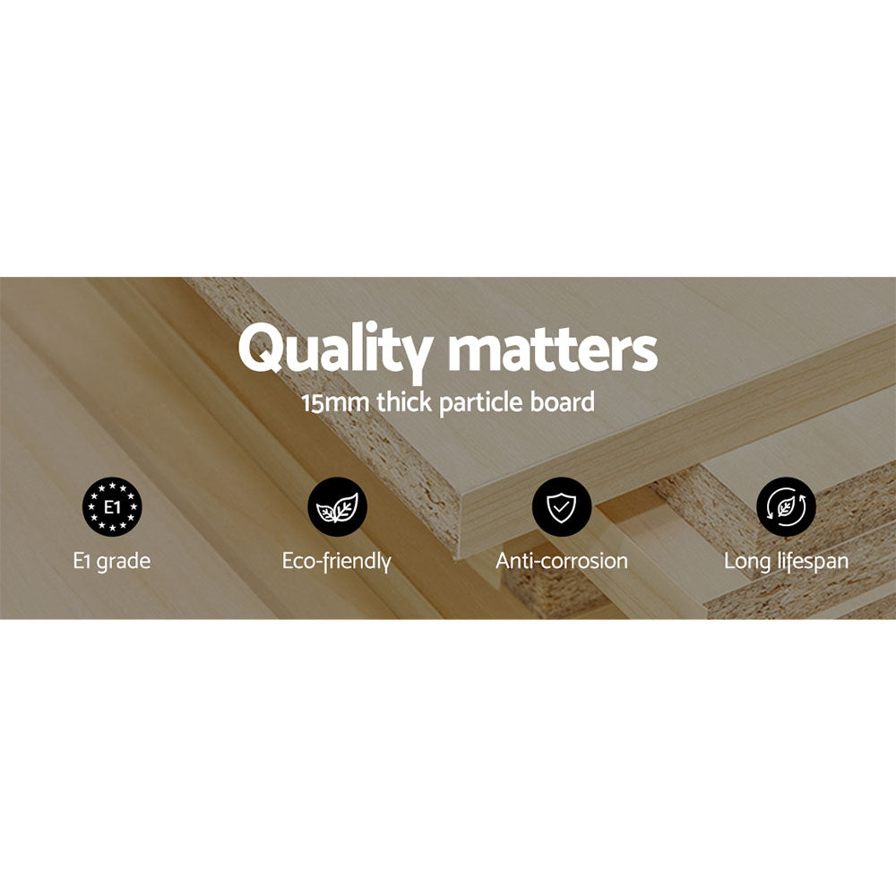 Caya Entertainment Unit TV Cabinet LED 215cm - Pine