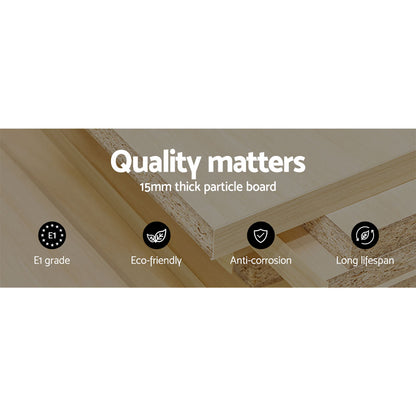 Caya Entertainment Unit TV Cabinet LED 215cm - Pine