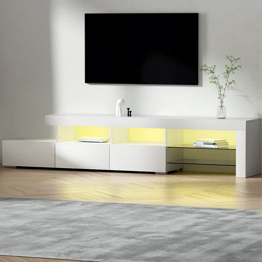 Caya Entertainment Unit TV Cabinet LED 215cm - White