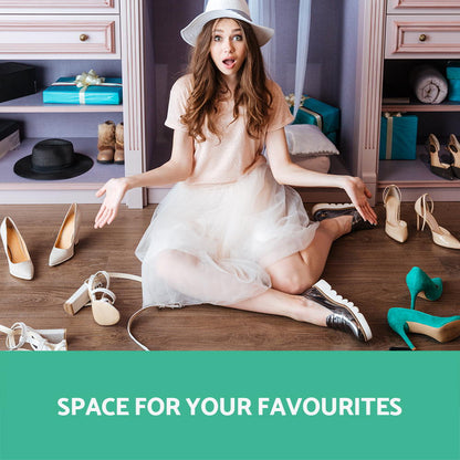 Clair Shoe Rack Cabinet 21 Pairs Adjustable Shelves - White