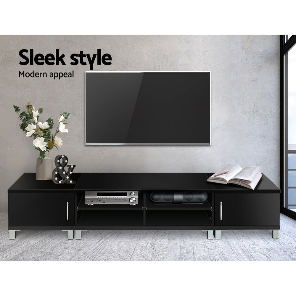 Danson TV Cabinet Entertainment Unit 190cm - Black