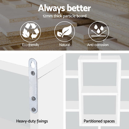 Floating Wall Shelves Bookshelf - White