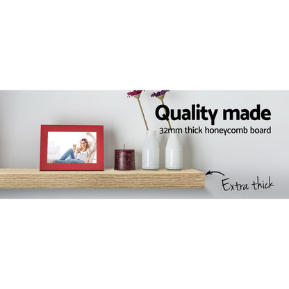 Floating Wall Shelf Set of 3 - Oak