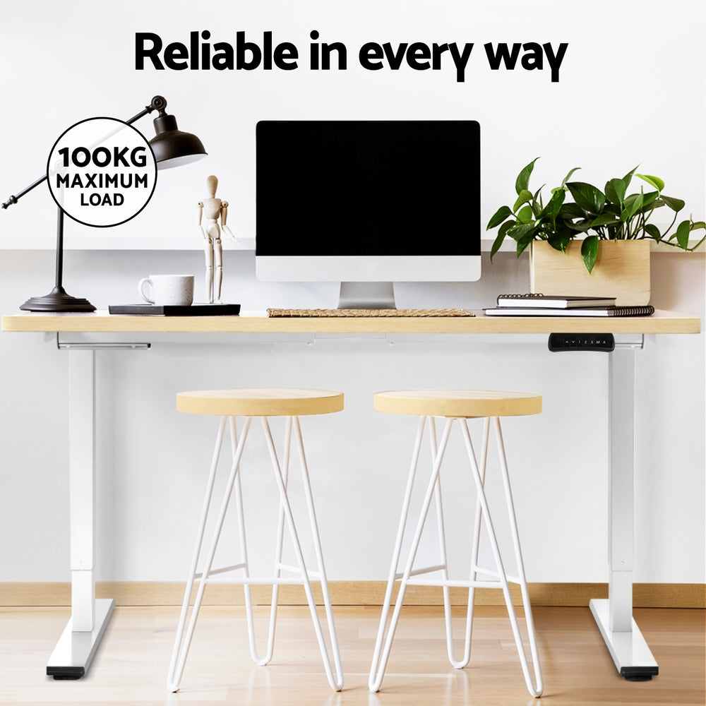 Standing Desk Motorised Dual Motor 120CM - White Oak