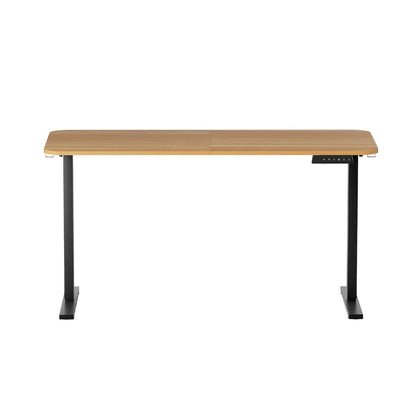 Electric Standing Desk 140cm Adjustable Height Motorised - Oak & Black