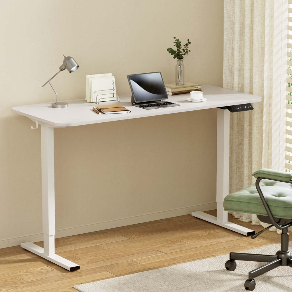 Electric Standing Desk 140cm Adjustable Height - White