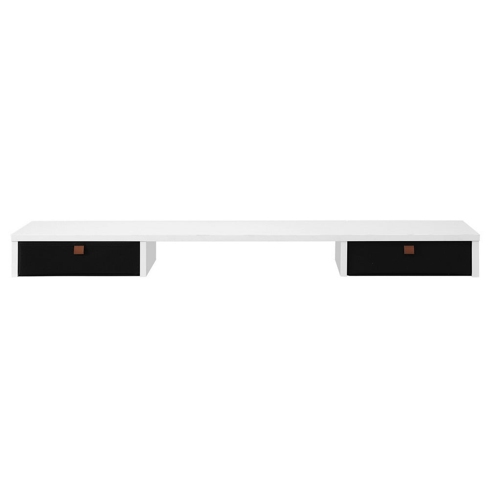 Standing Desk Desktop Removable Bookshelf Drawer 120cm - White