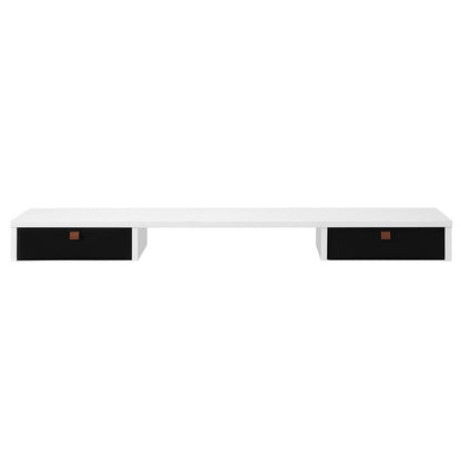 Standing Desk Desktop Removable Bookshelf Drawer 120cm - White