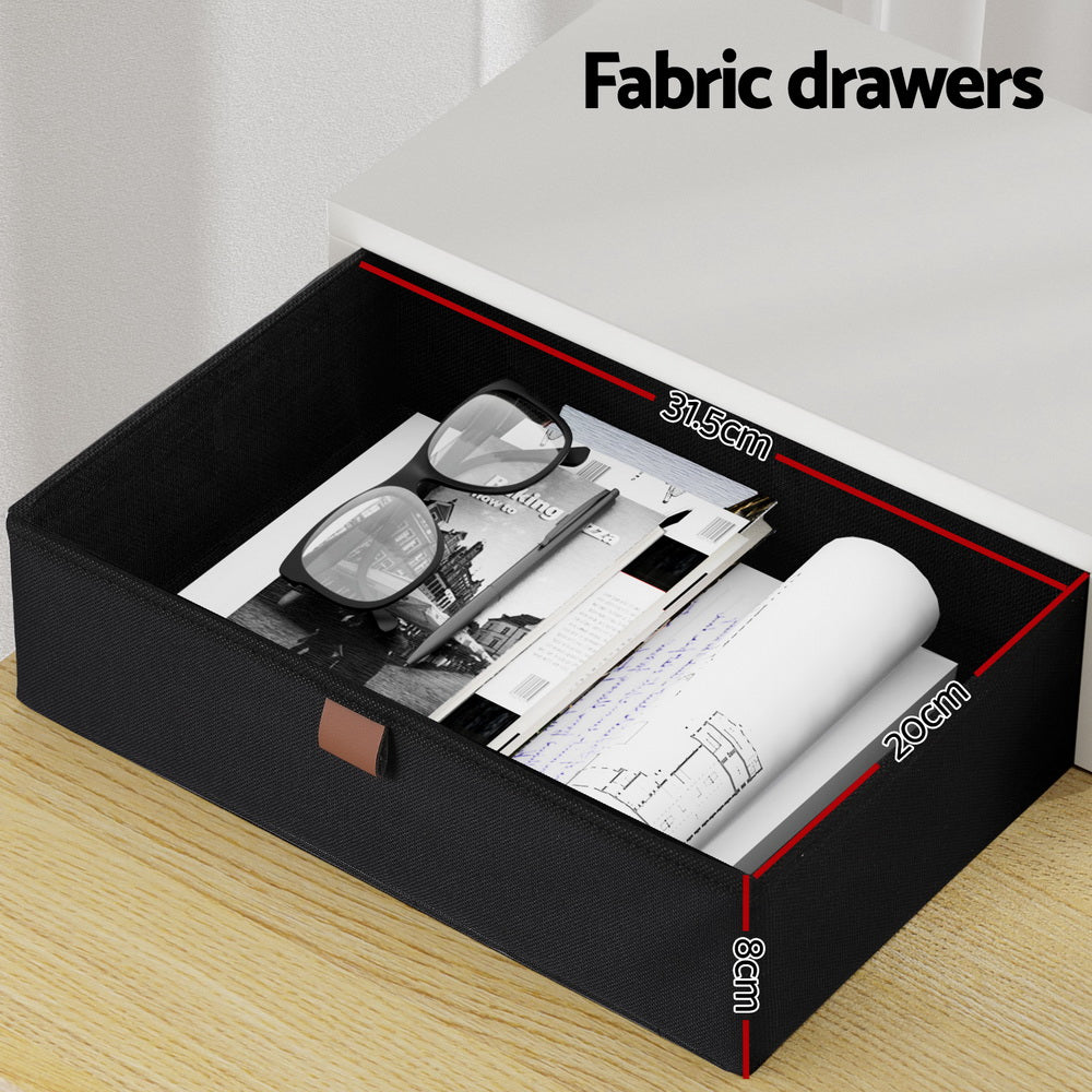 Standing Desk Desktop Removable Bookshelf Drawer 120cm - White