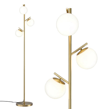 3-Light Tree Floor Lamp 165cm - Gold